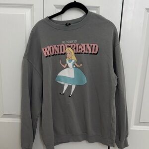 H&M Gray Wonderland Graphic Sweatshirt